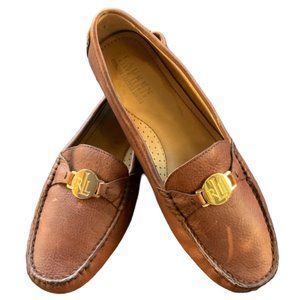 NWOT Ralph Lauren Genuine Leather Carley Loafers Size 8B
